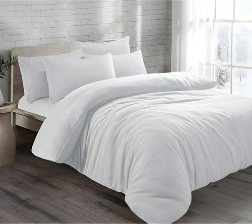 Acolchado Alondra Liso Doble Corderito King