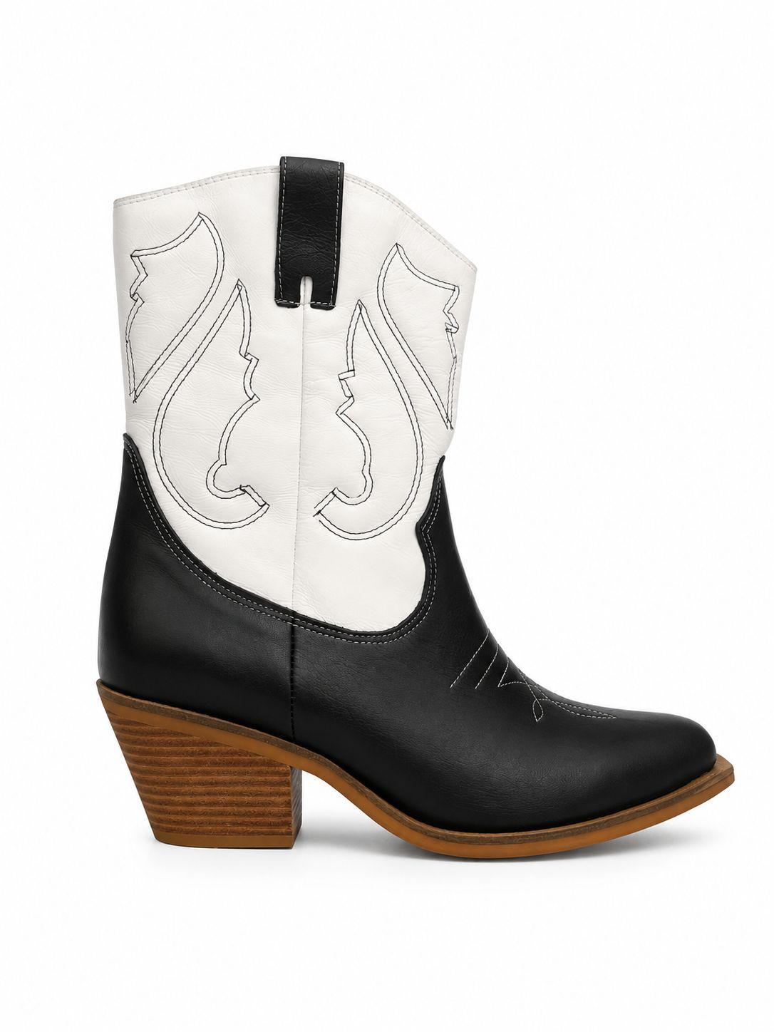 Bota texana corta con bordados