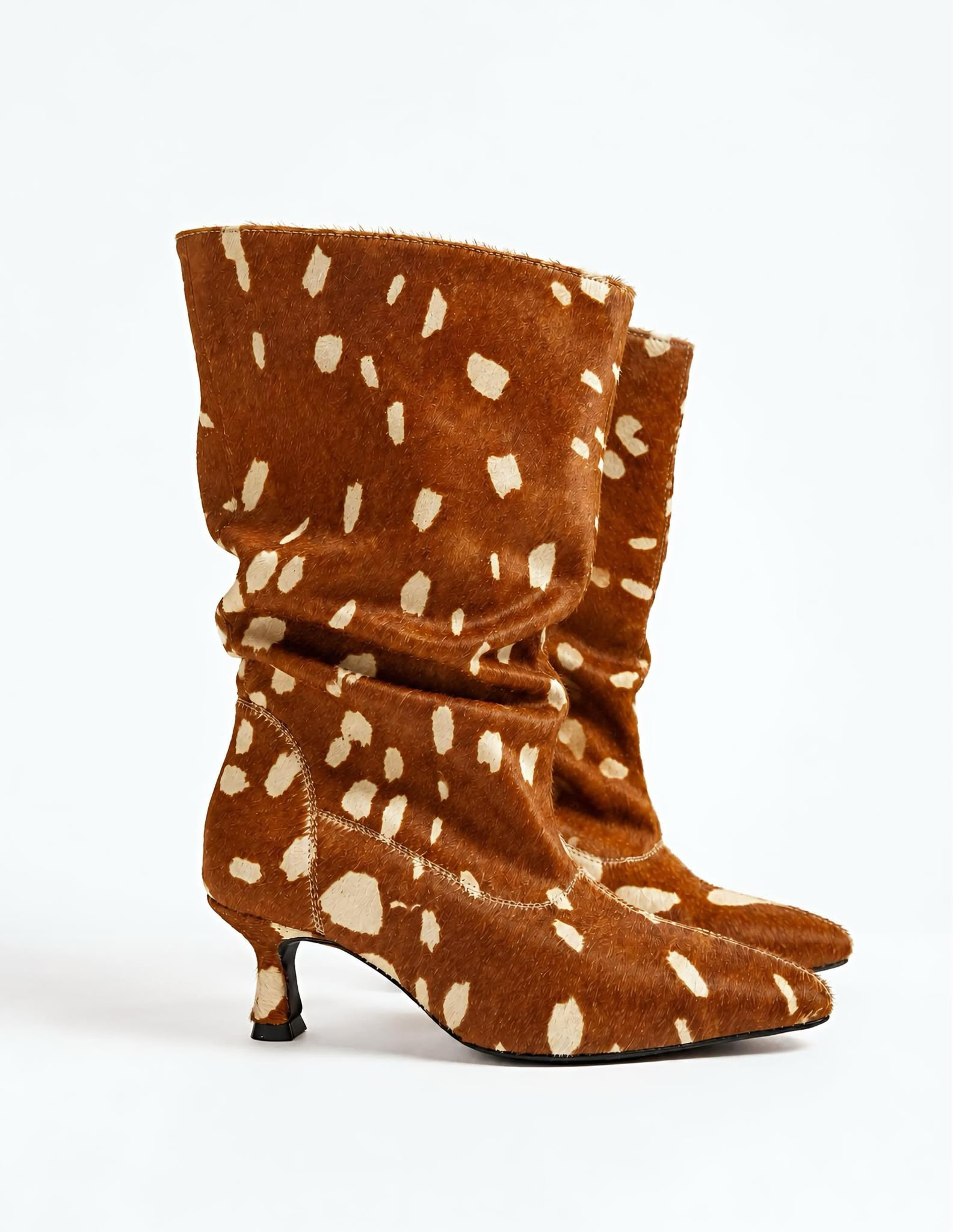 Bota caña media animal print