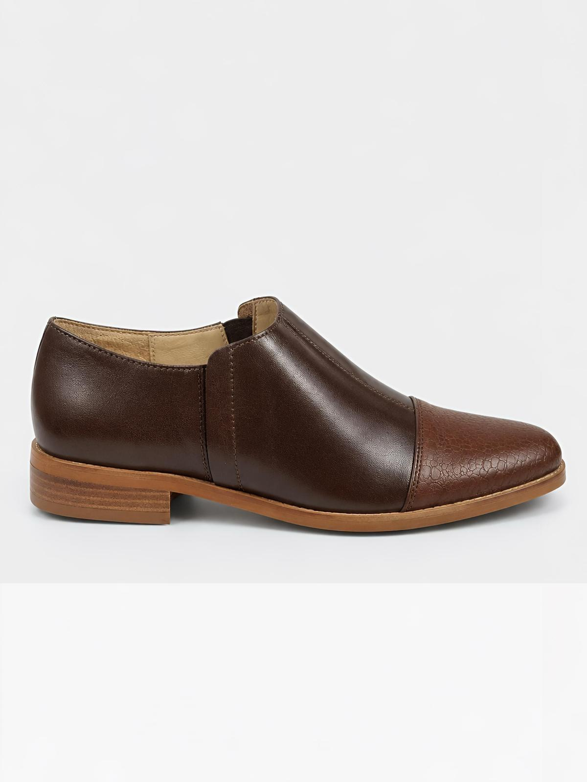 Mocasin cuero marron